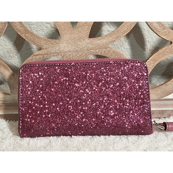 Coach Rasberry Glitter Wristlet or Wallet (Style: F22705) - Picture 2 of 5